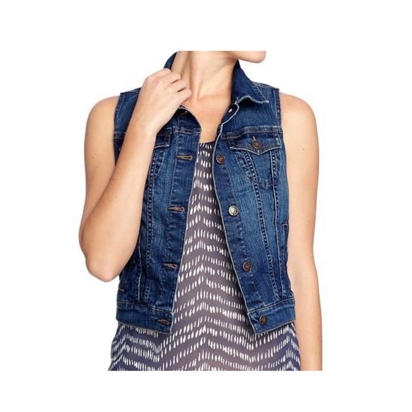 ♥︎ Old Navy Jean Vest ♥︎ - Picture 1 of 5